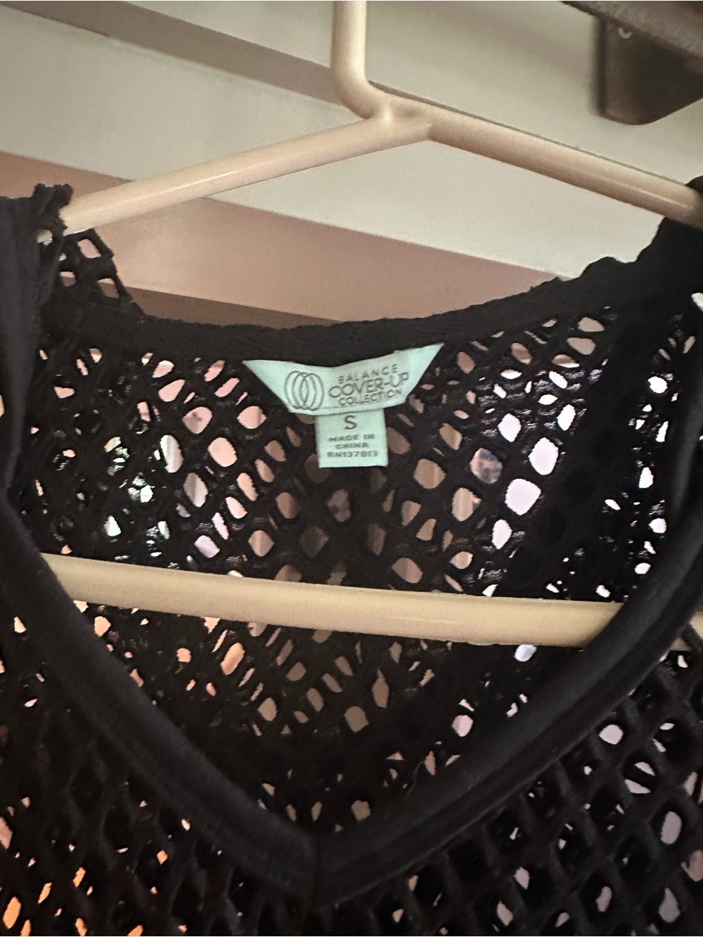 Balance Collection Black Open-Knit Swim Cover-Up